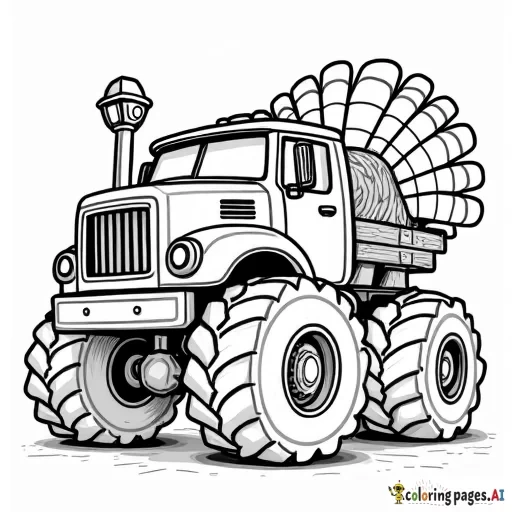 monster truck turkey in back Silas