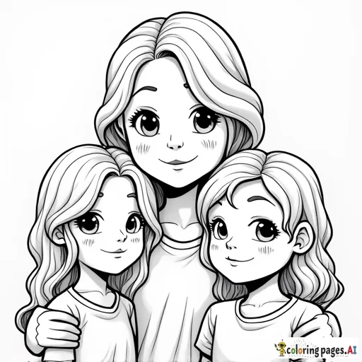 mother 2 daughters 1 son