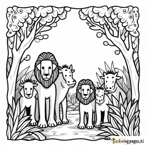 my teacher  and 7 students in the jungle