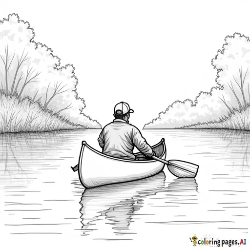 person canoeing on a lake