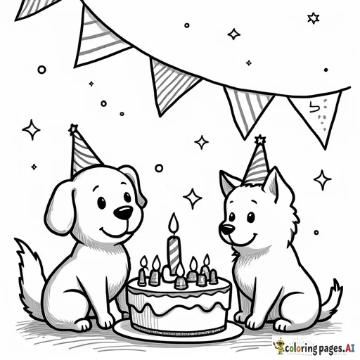 pets having a birthday party