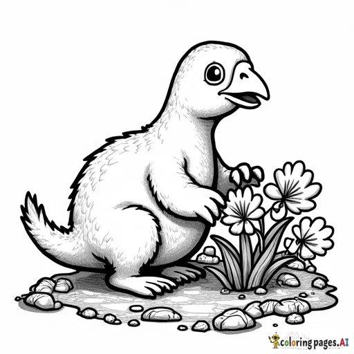 platypus tending to vegetable garden