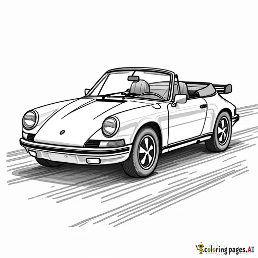 porsche - Free Printable Coloring Page