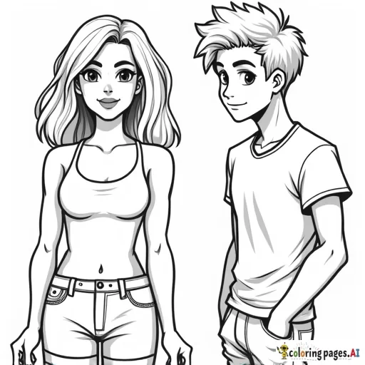 portraits, with different poses, male and female