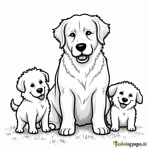 puppies and scary big dog