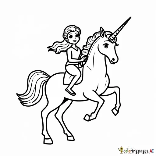 elsa riding a unicorn
