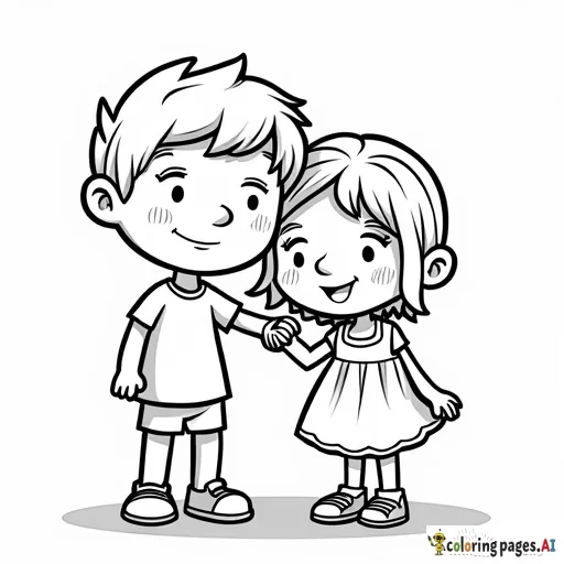 Quero transformar a foto em família em desenho de colorir estilo Cartoon - Free Printable Coloring Page