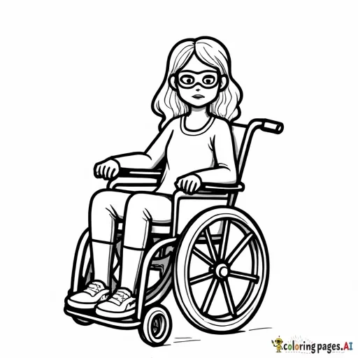 superhero girl in a wheelchair