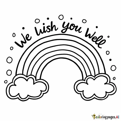 rainbow with We Wish You Well over the rainbow