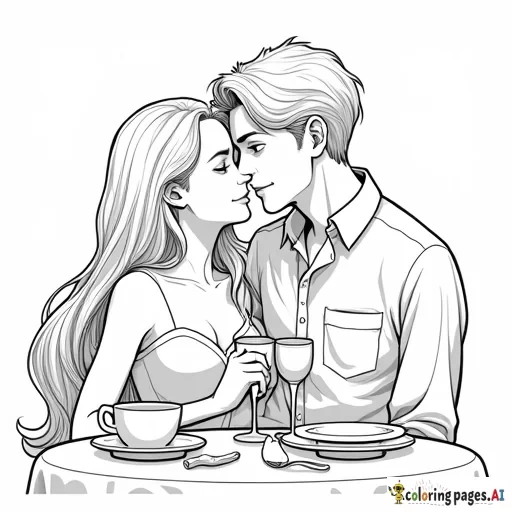 romantic dinner date in anime