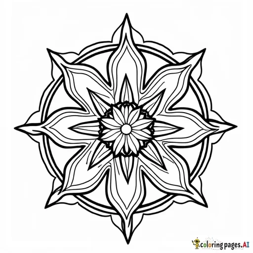 ROOT CHAKRA SYMBOL  , Coloring Page, black and white, line art, white background, Simplicity, Ample White Space. The background of the coloring page is plain white to make it easy for young children to color within the lines. The outlines of all the subjects are easy to distinguish, making it simple for kids to color without too much difficulty