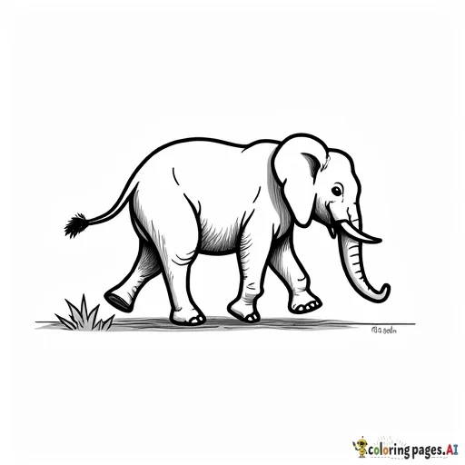 running elephant