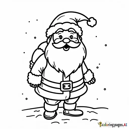 santa claus color by dot