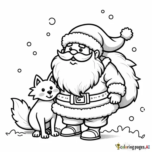 Santa with a fox