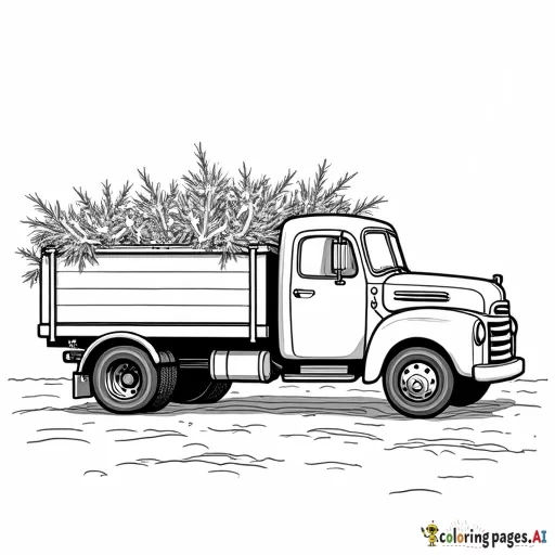 semi truck with christmas lights