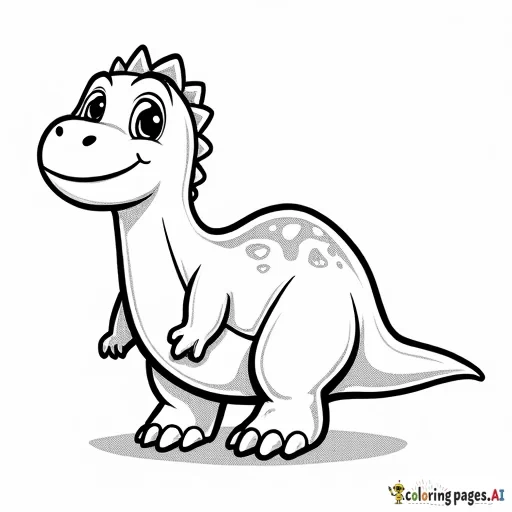 Simple cartoon dinosaur