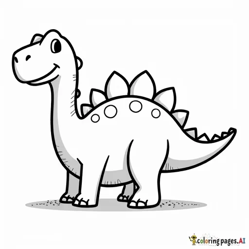 Simple cartoon dinosaur