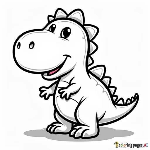 Simple cartoon dinosaur