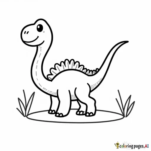 Simple cartoon dinosaur