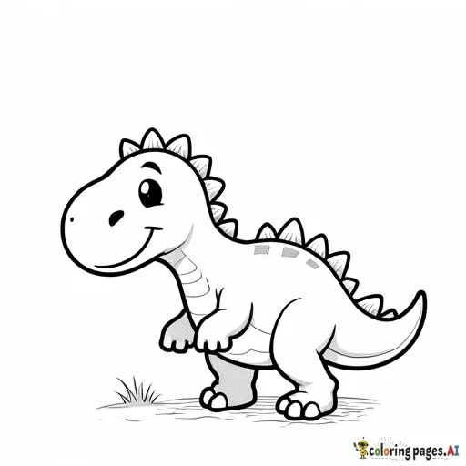Simple cartoon dinosaur
