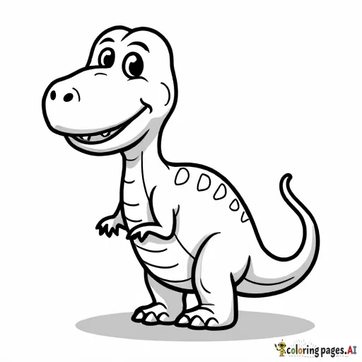 Simple cartoon dinosaur