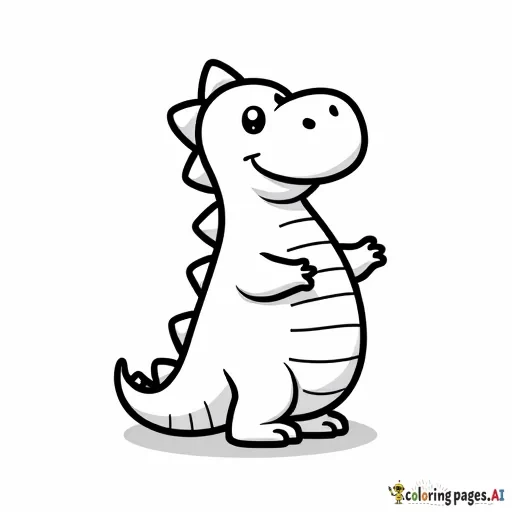 Simple cartoon dinosaur