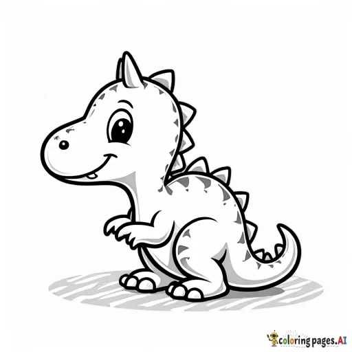 Simple cartoon dinosaur