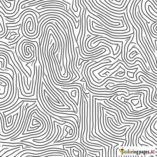 Simple pattern with bold lines for coloring pages