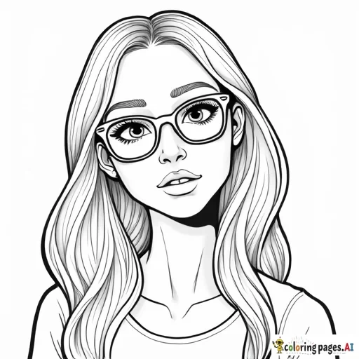 smart girl without glases