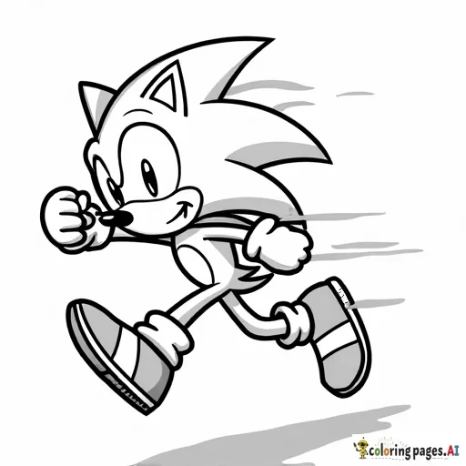 Sonic the hedgehog running fast with super mario