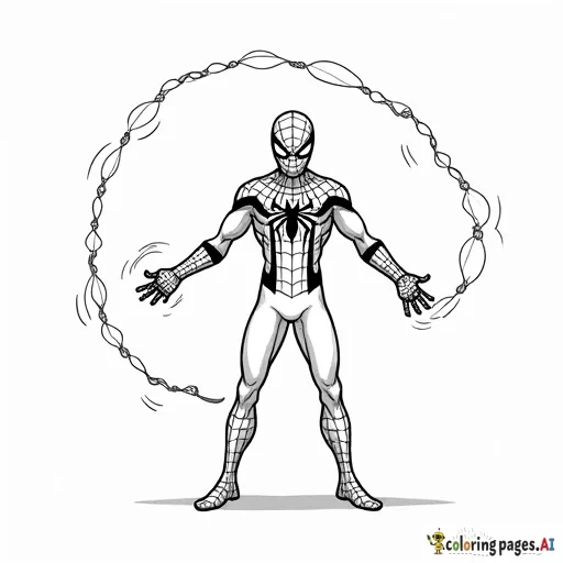 Spider-Man as a magician, performing tricks and pulling objects from his webs for kids.