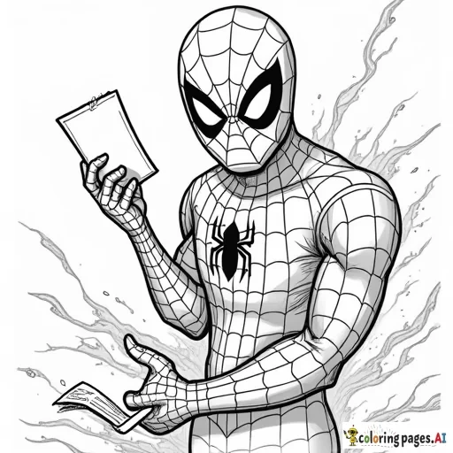 Spider-Man as a mail carrier, delivering letters to people using his web-swinging skills.