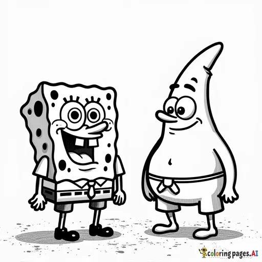spongebob and patrick, in a gang