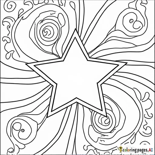 stars and swirls coloring pages