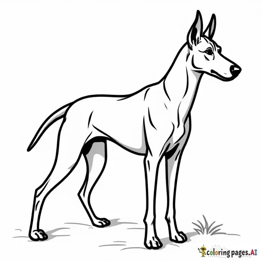 svg image of a doberman