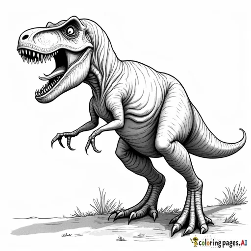 T. rex fighting a raptor