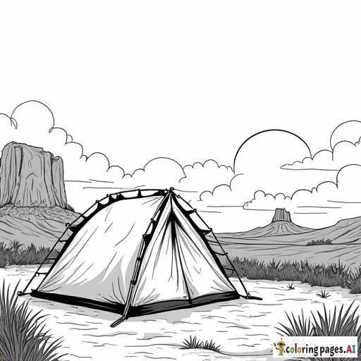 Tent camping at arches national park