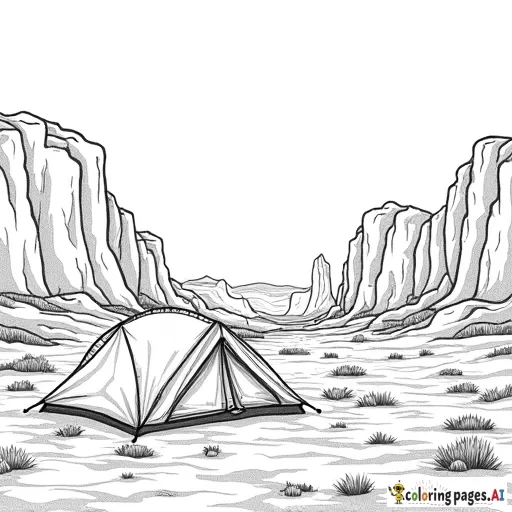 Tent camping at arches national park