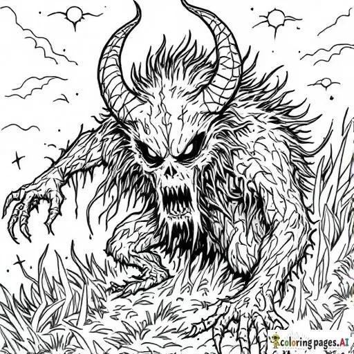 Terrifying satanic monster