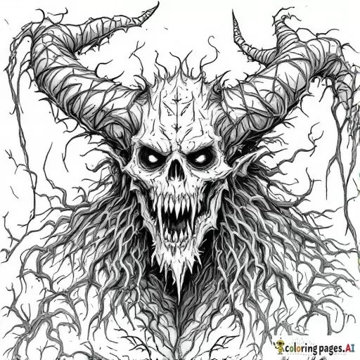 Terrifying satanic monster