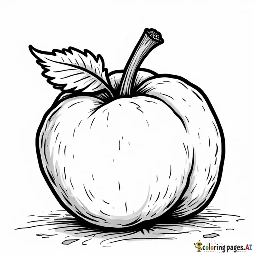 Thin line food coloring page