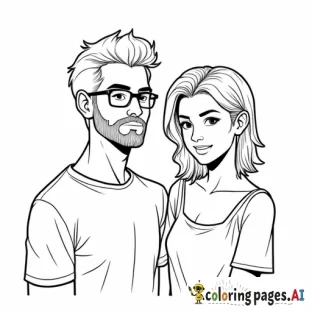 2 afab enby people: one has a sparse beard and top surgery. Both have short hair. And their partner has short hair and is a CIS HET male