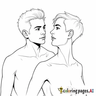 2 afab enby people: one has a sparse beard and top surgery. Then other has breast and short cropped hair. Both have short hair. And their partner has short hair and their OTHER partner is a CIS HET male