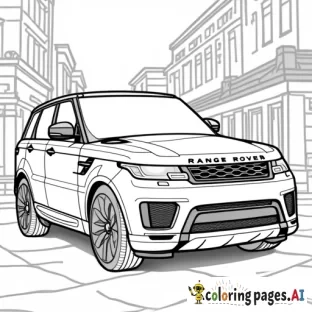 2017 range rover parked on a city street