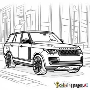 2022 range rover parked on a city street
