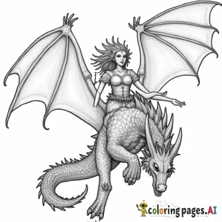 khaleesi flying on a dragon