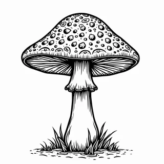 Mushroom, mandala style