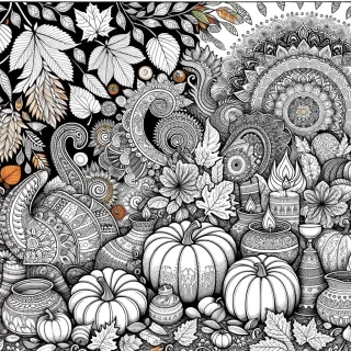 indian themed coloring pages for fall