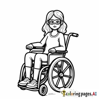 superhero girl in a wheelchair