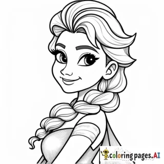 elsa with curly hair